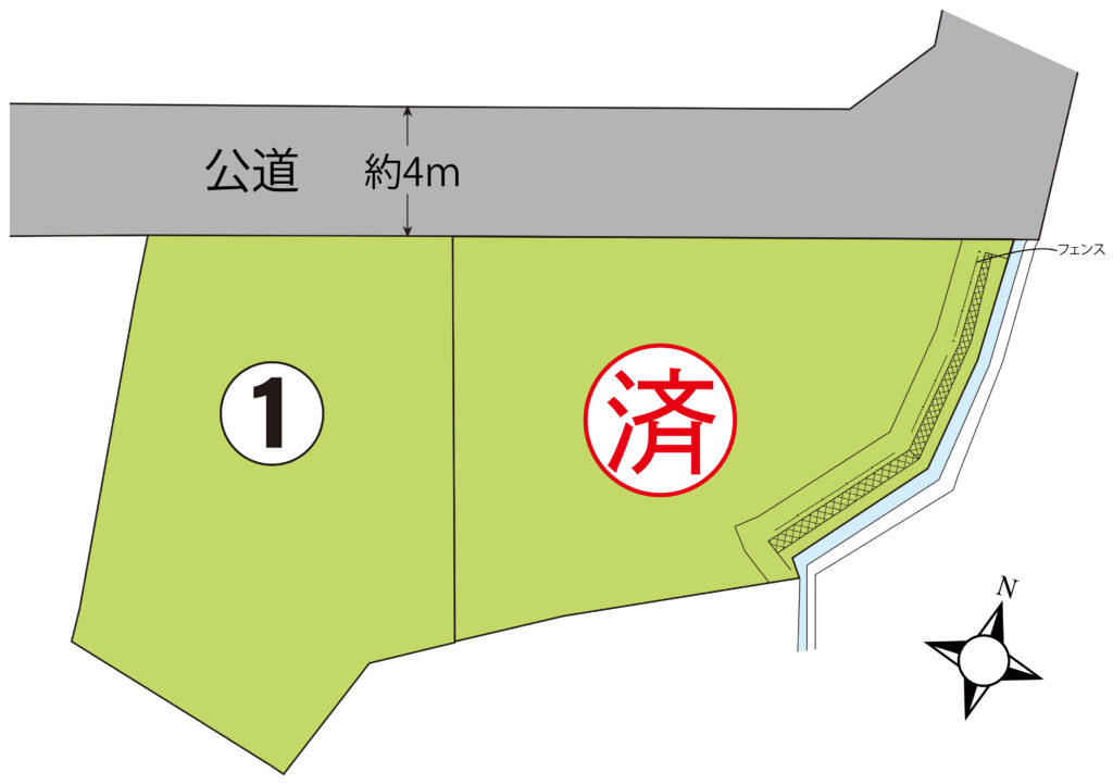 分譲地用区画図