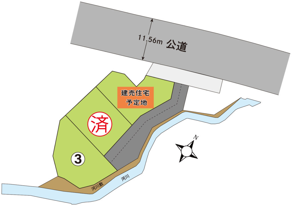 分譲地用区画図