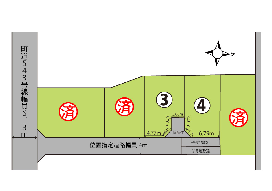分譲地用区画図