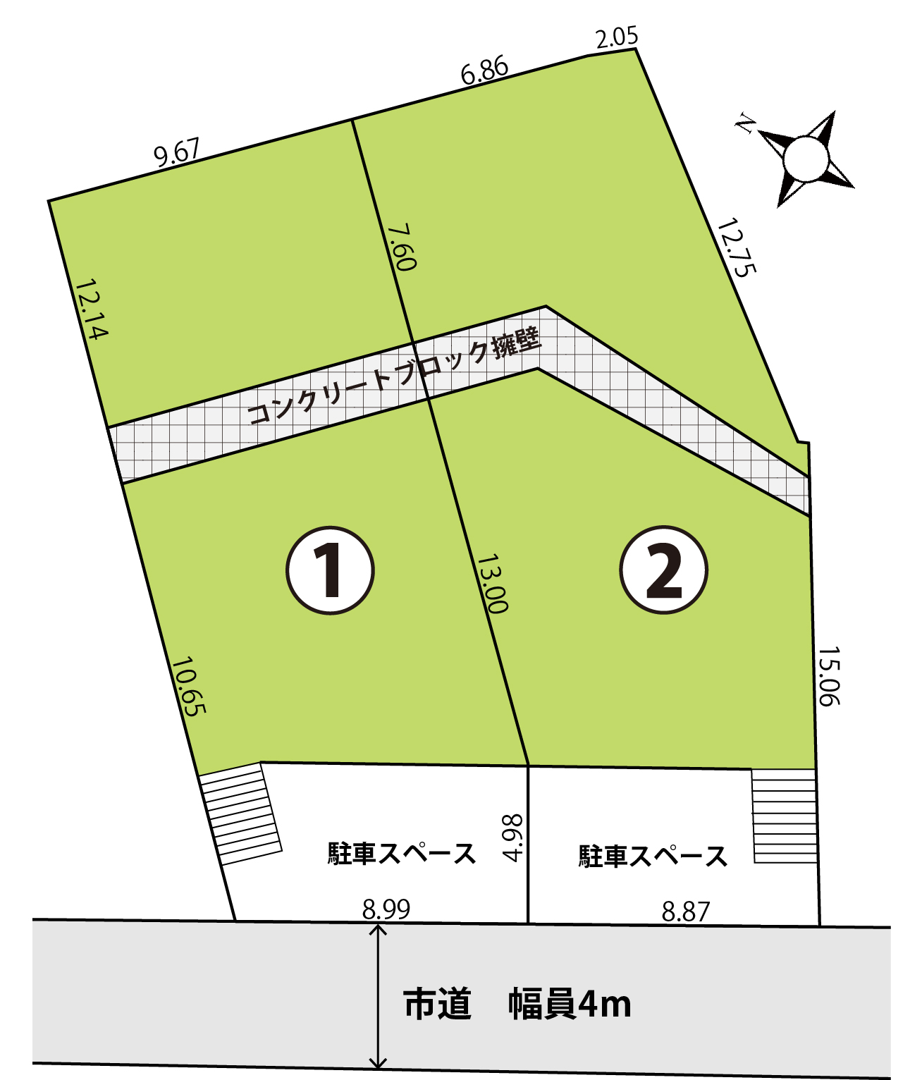 分譲地用区画図