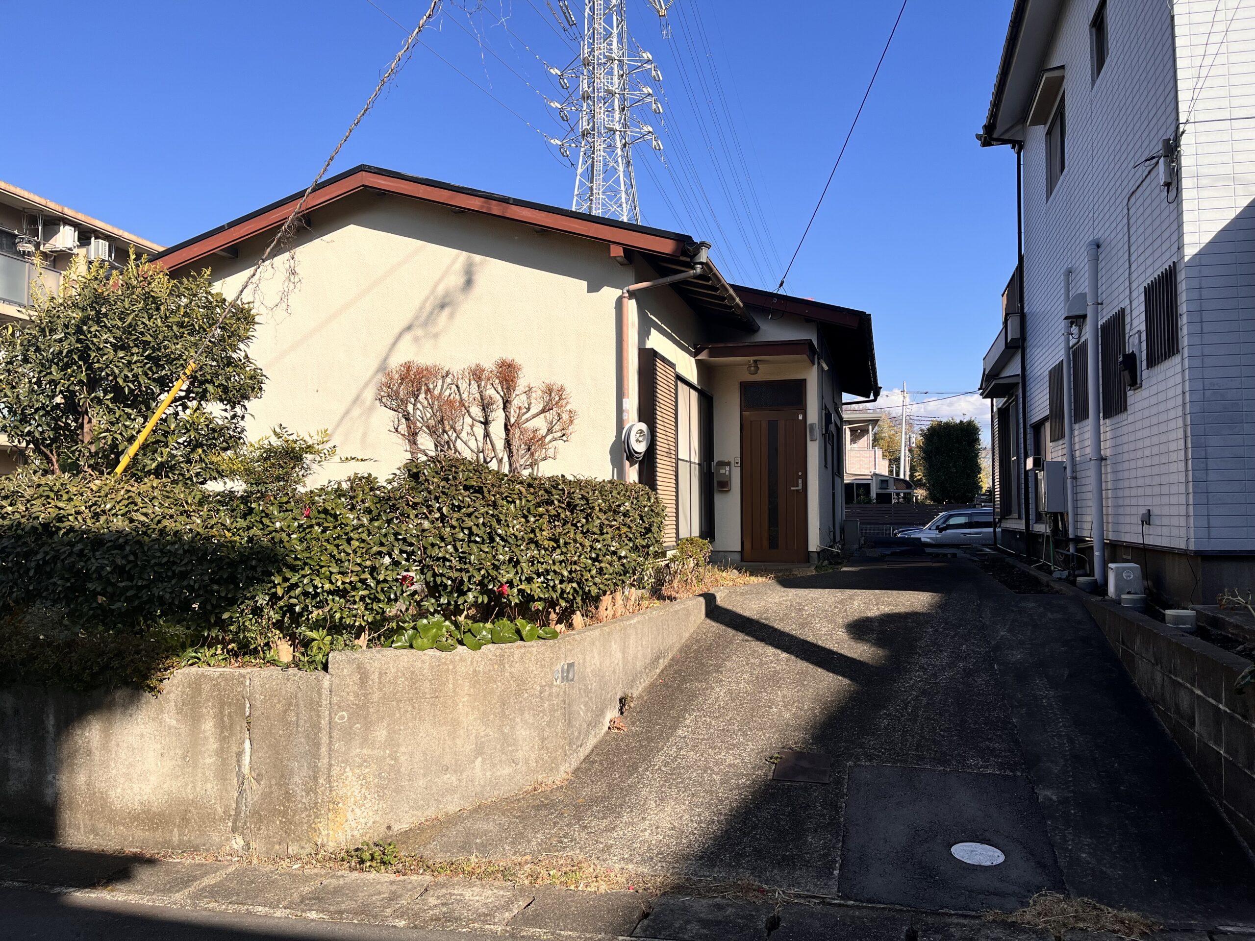 現況木造平屋の建物あり